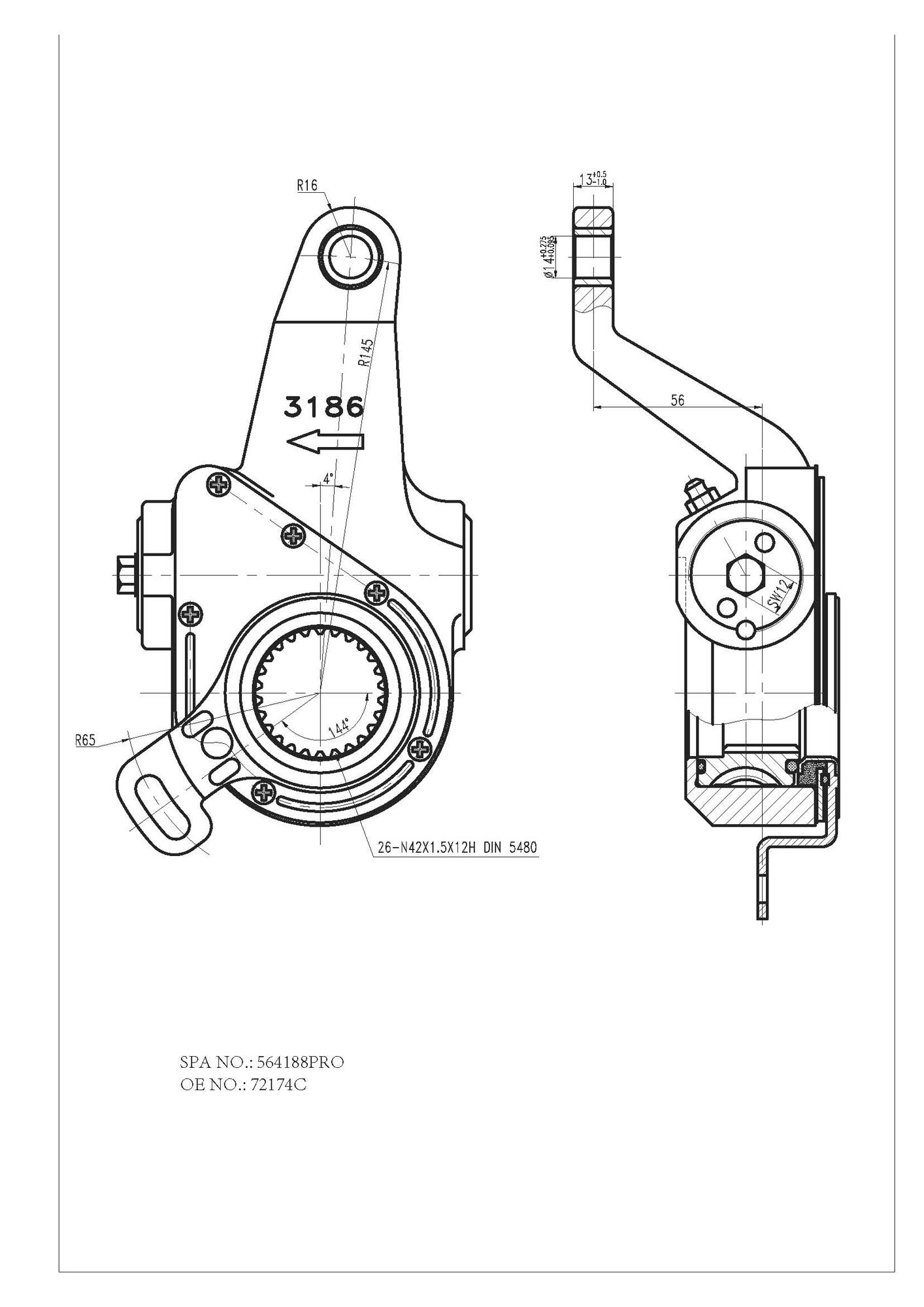 Reglaj parghie, sistem franare FO 4188 PRO FOMAR Friction